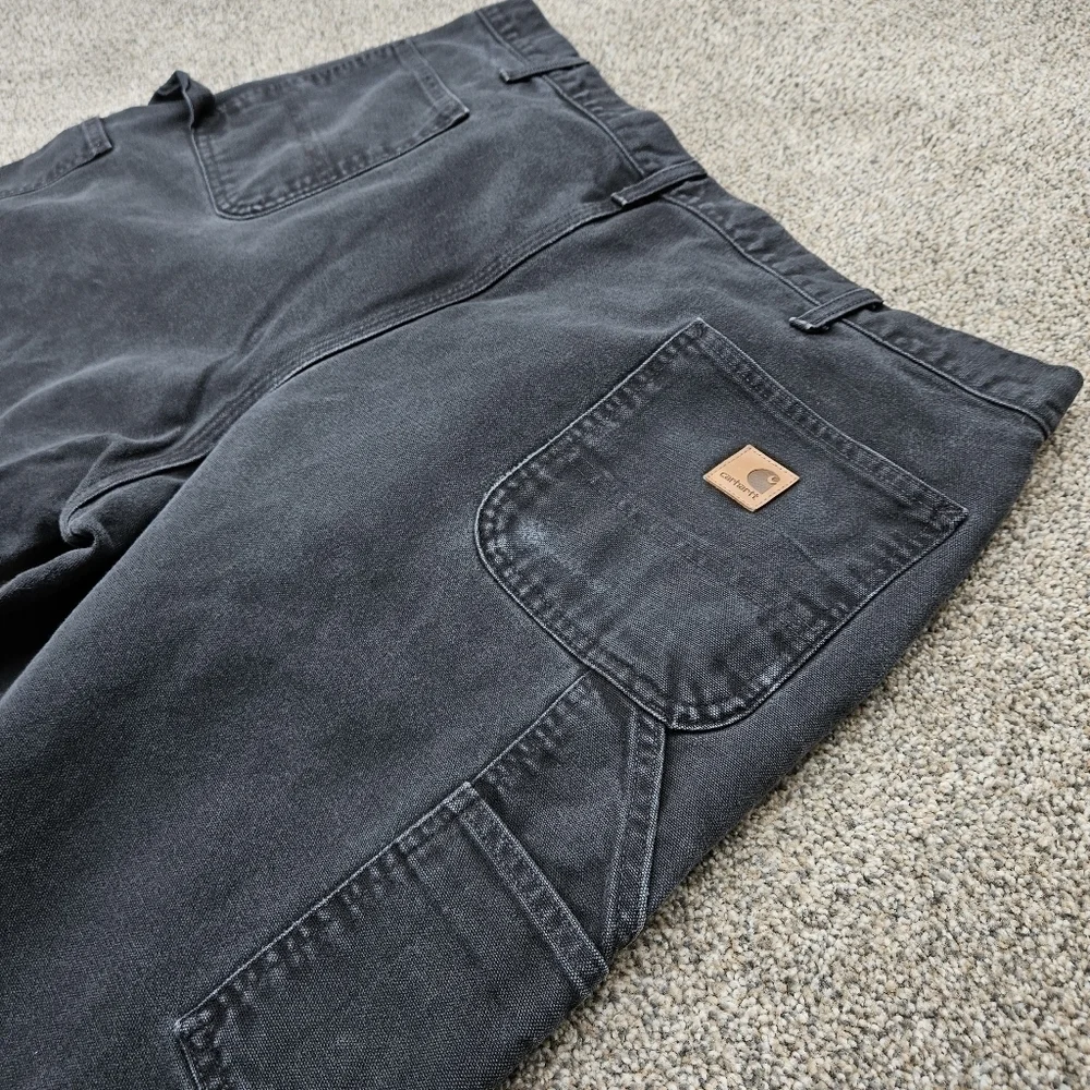 Carhartt Black Duck Canvas Carpenter Pants Original Dungaree Fit B11 BLK 44X34